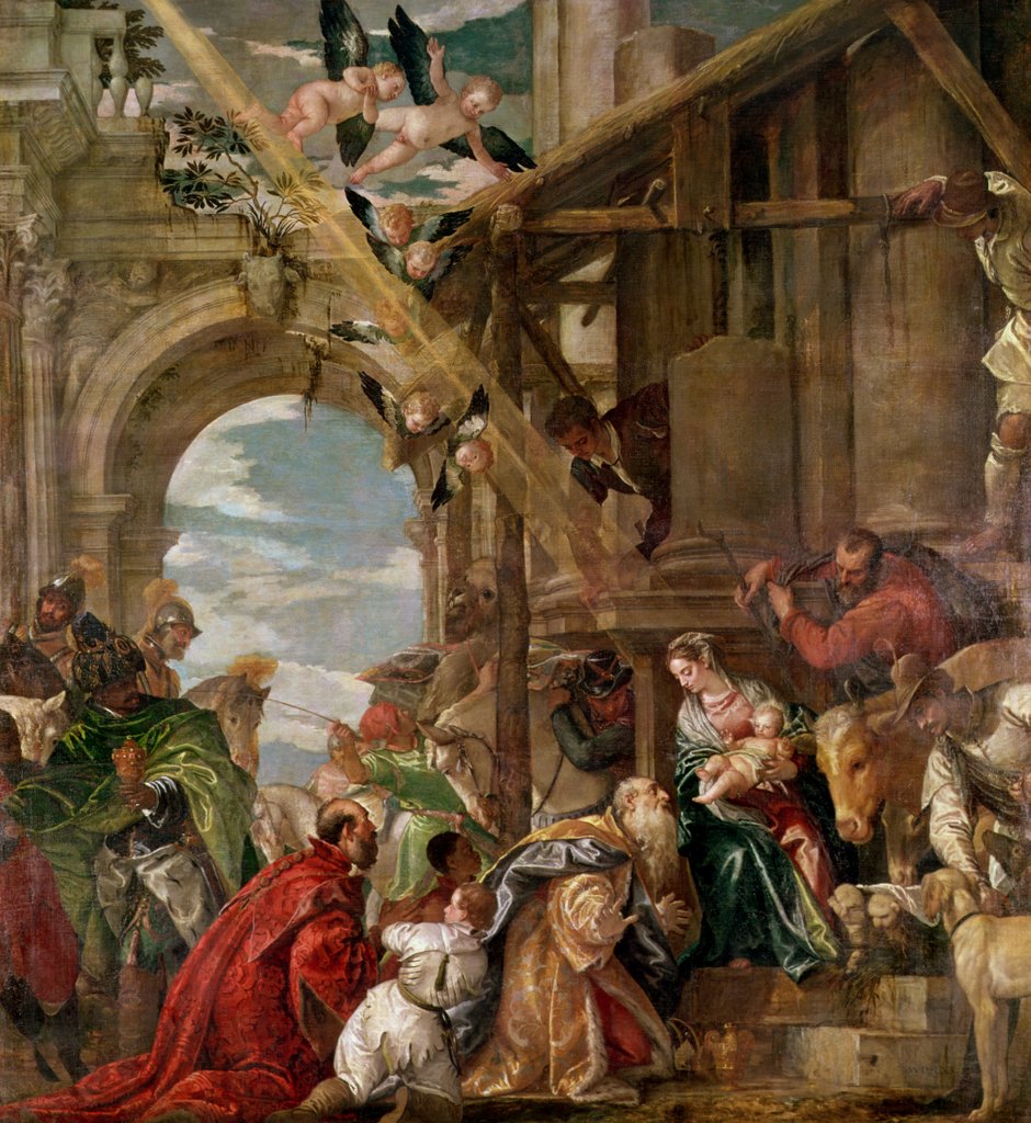 Detail of Adoration of the Kings, 1573 by Veronese