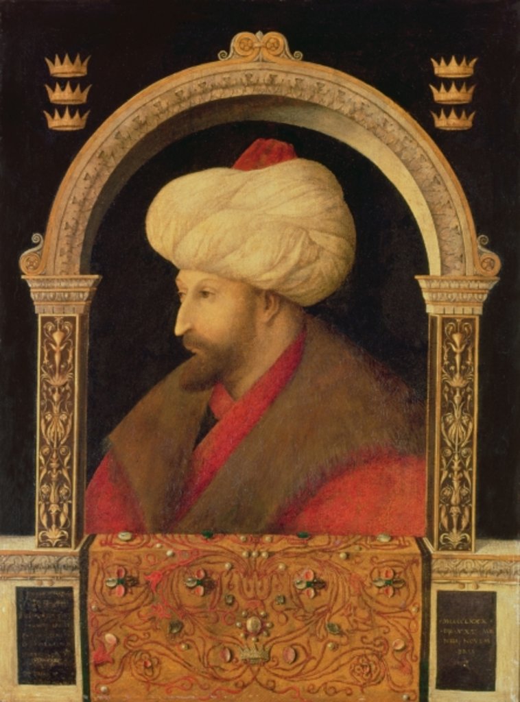 Detail of Sultan Mehmet II, 1480 by Gentile Bellini