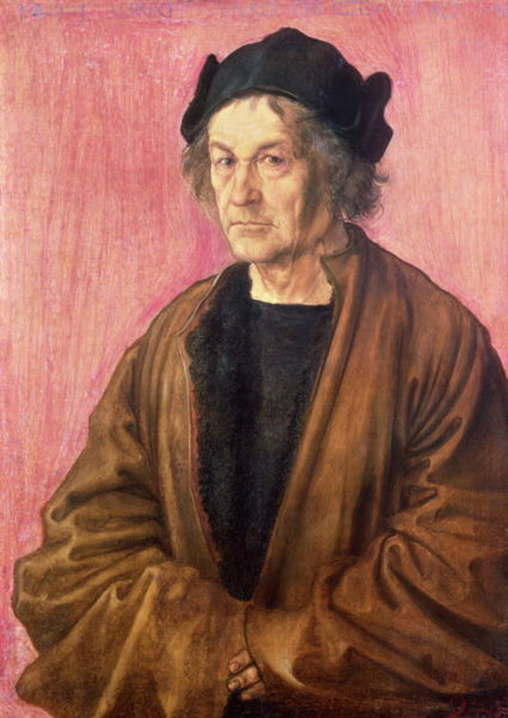 Detail of Albrecht Durer's Father, 1497 by Albrecht (after) Durer or Duerer