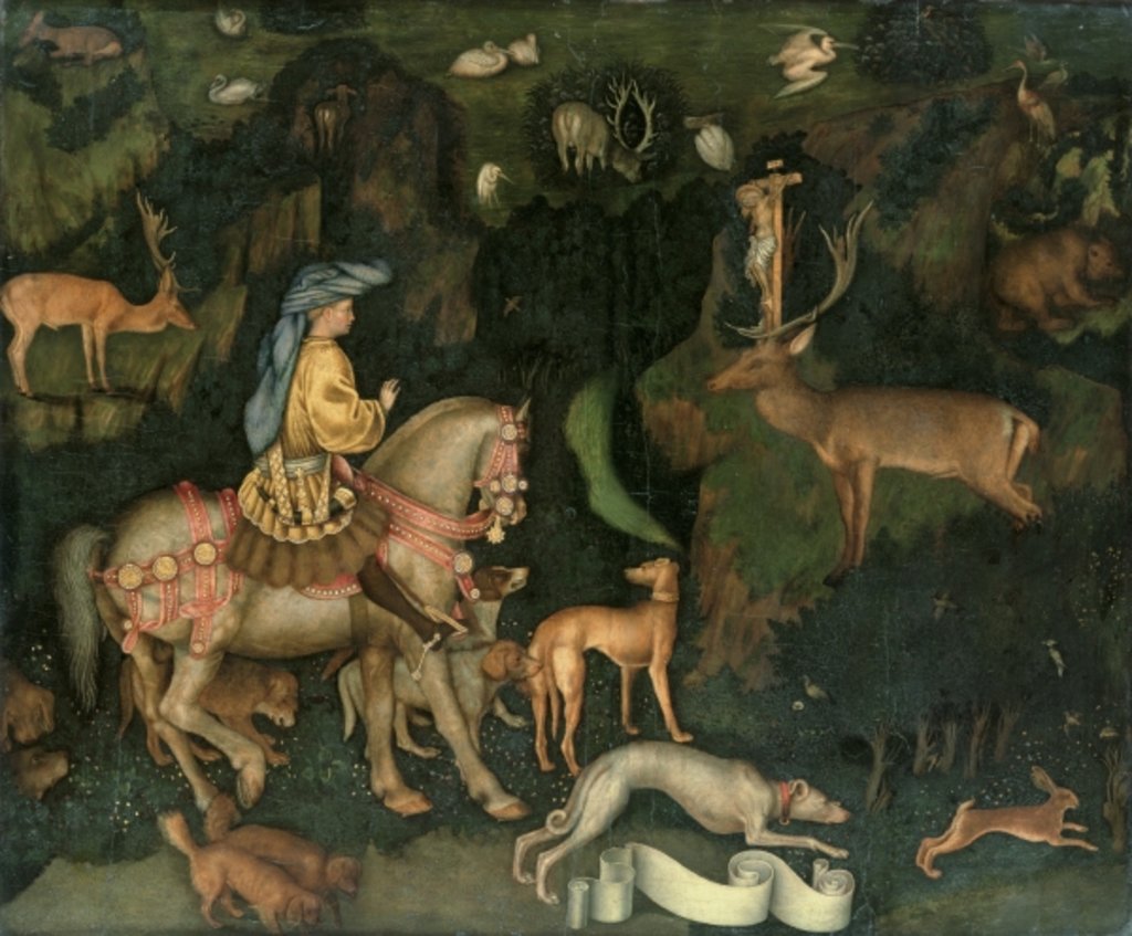 Detail of The Vision of Saint Eustace, c.1438-42 by Antonio Pisanello