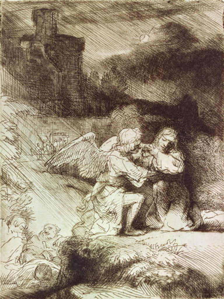 Detail of The Agony in the Garden by Rembrandt Harmensz. van Rijn