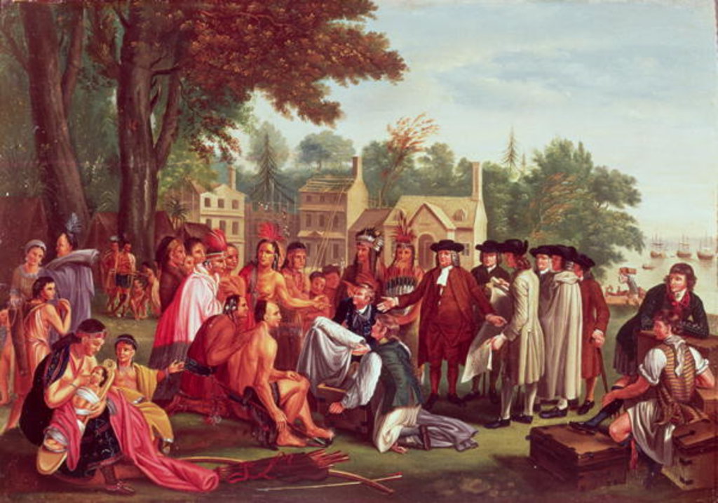 Detail of William Penn's Treaty with the Indians in 1683 by Benjamin West