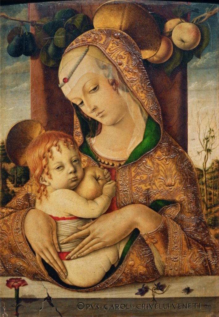 Detail of Virgin and Child, c.1480 by Carlo Crivelli