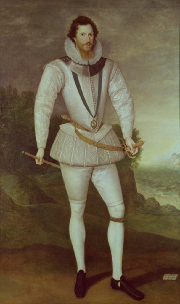 Detail of Robert Devereux, 2nd Earl of Essex, c.1596 by Marcus the Younger Gheeraerts