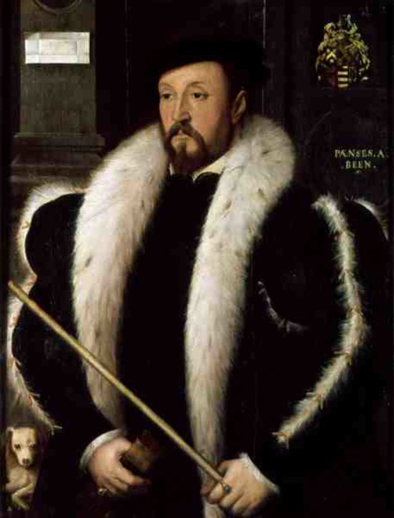 Detail of Thomas Wentworth, 1st Baron Wentworth of Nettlestead, 1549 by John the Younger Bettes