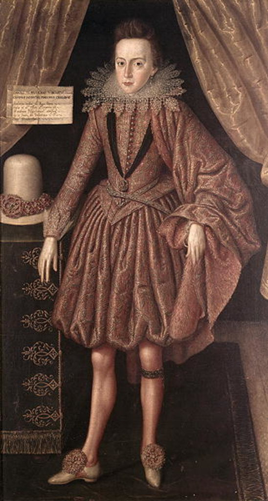 Detail of Charles I as Prince of Wales, c.1612-13 by Robert the Elder Peake