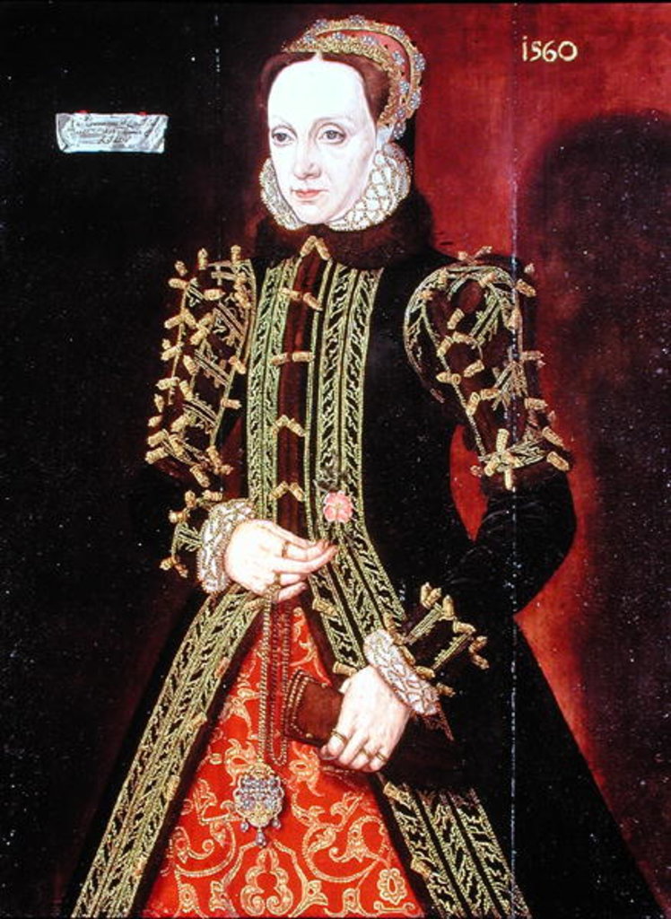Detail of Elizabeth Fitzgerald, Countess of Lincoln, 1560 by Steven van der Meulen
