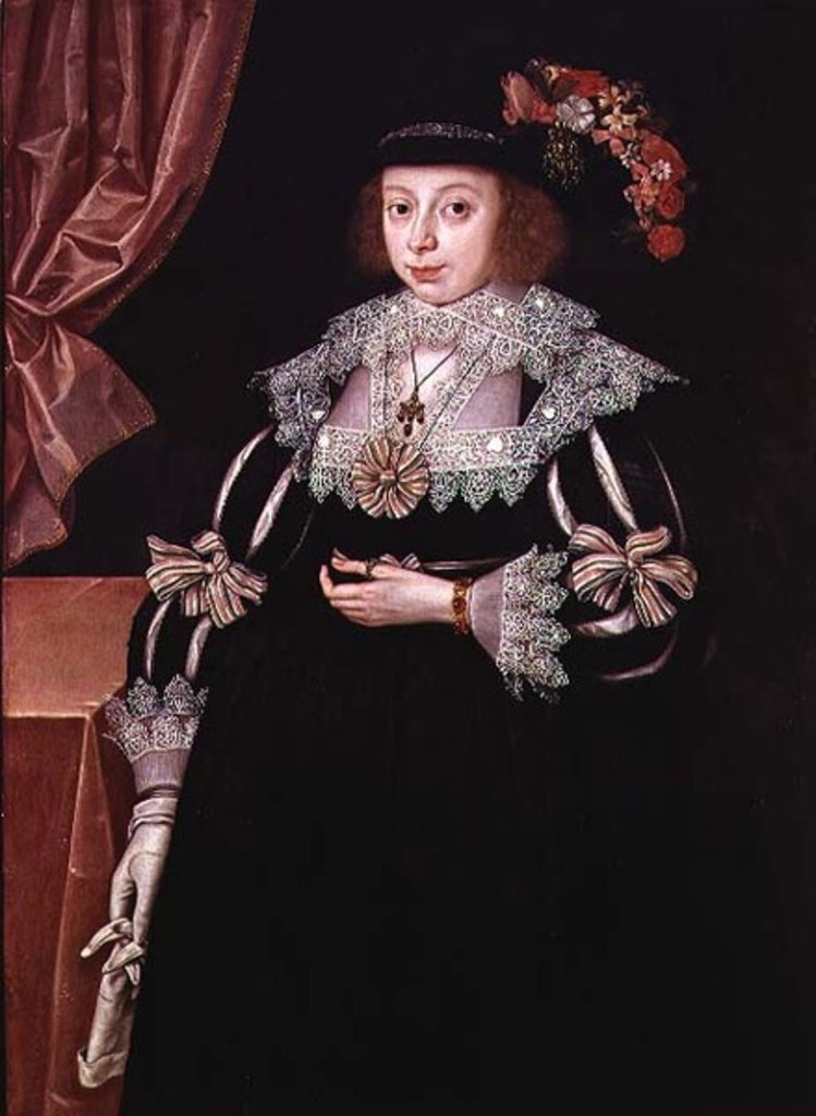 Detail of Anne Hale, Mrs Hoskins, 1629 by Marcus the Younger Gheeraerts