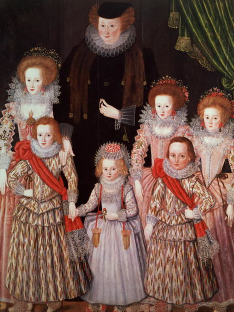 Detail of The Tasburgh Group: Lettice Cressy, Lady Tasburgh of Bodney, Norfolk and her Children, c.1605 by English School