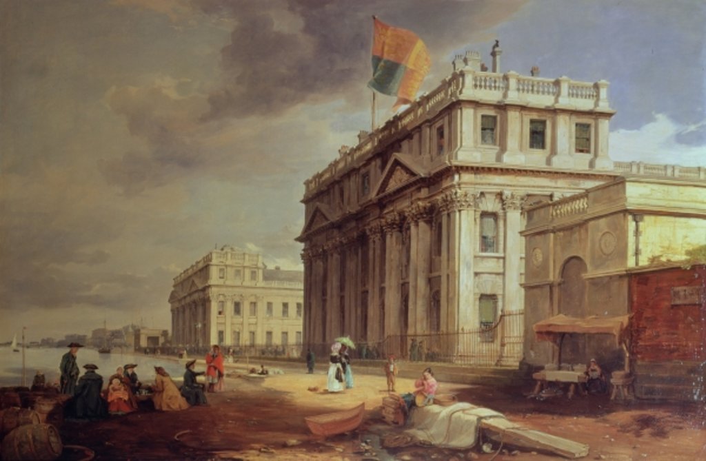 Detail of Greenwich Hospital, 1842 by James Holland