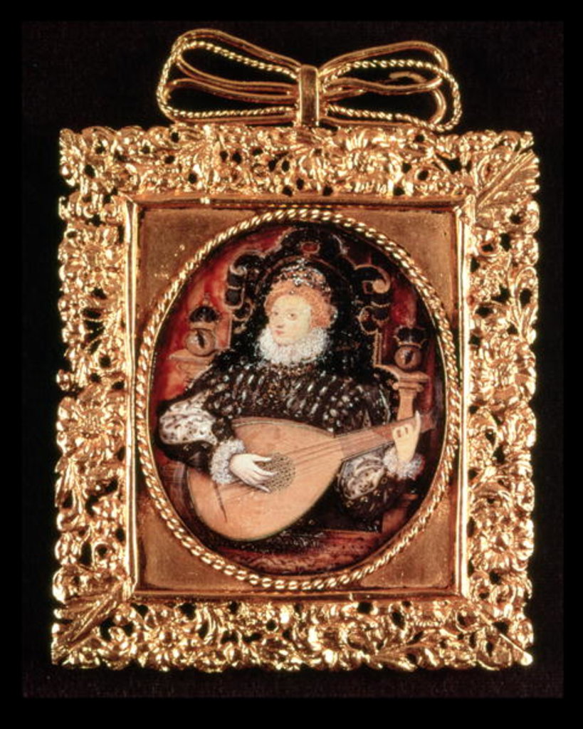 Detail of Queen Elizabeth I Playing the Lute by Nicholas Hilliard