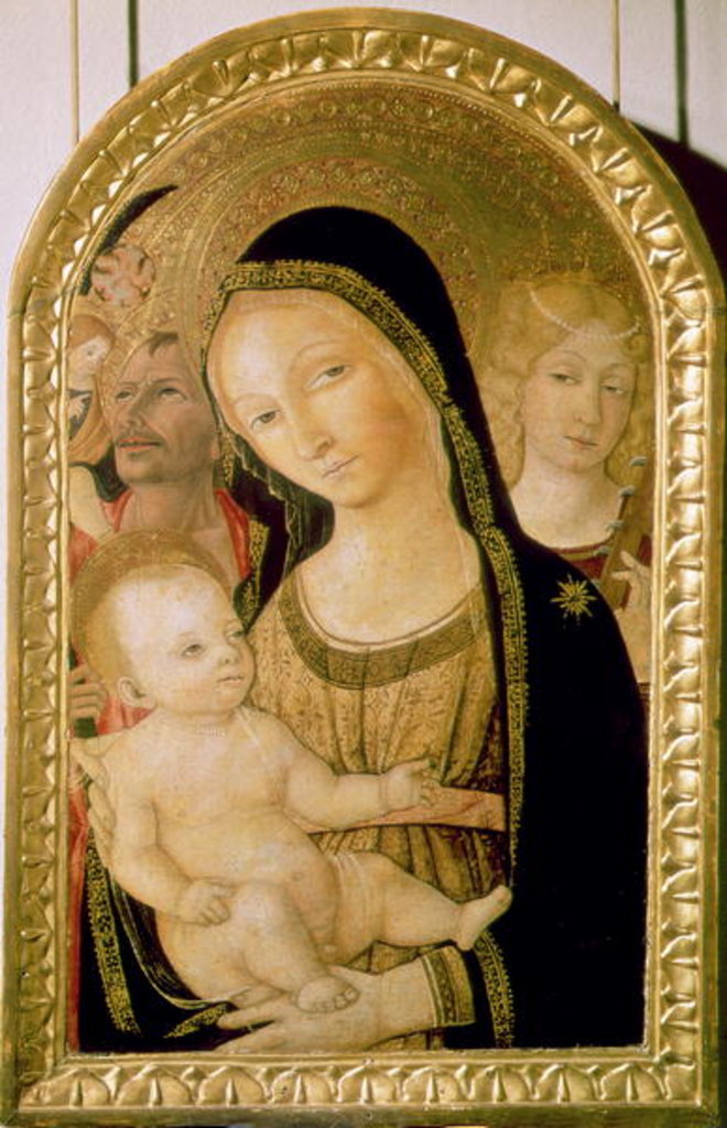 Detail of Madonna and Child with SS. Catherine and Christopher, 1470 by Matteo di Giovanni di Bartolo