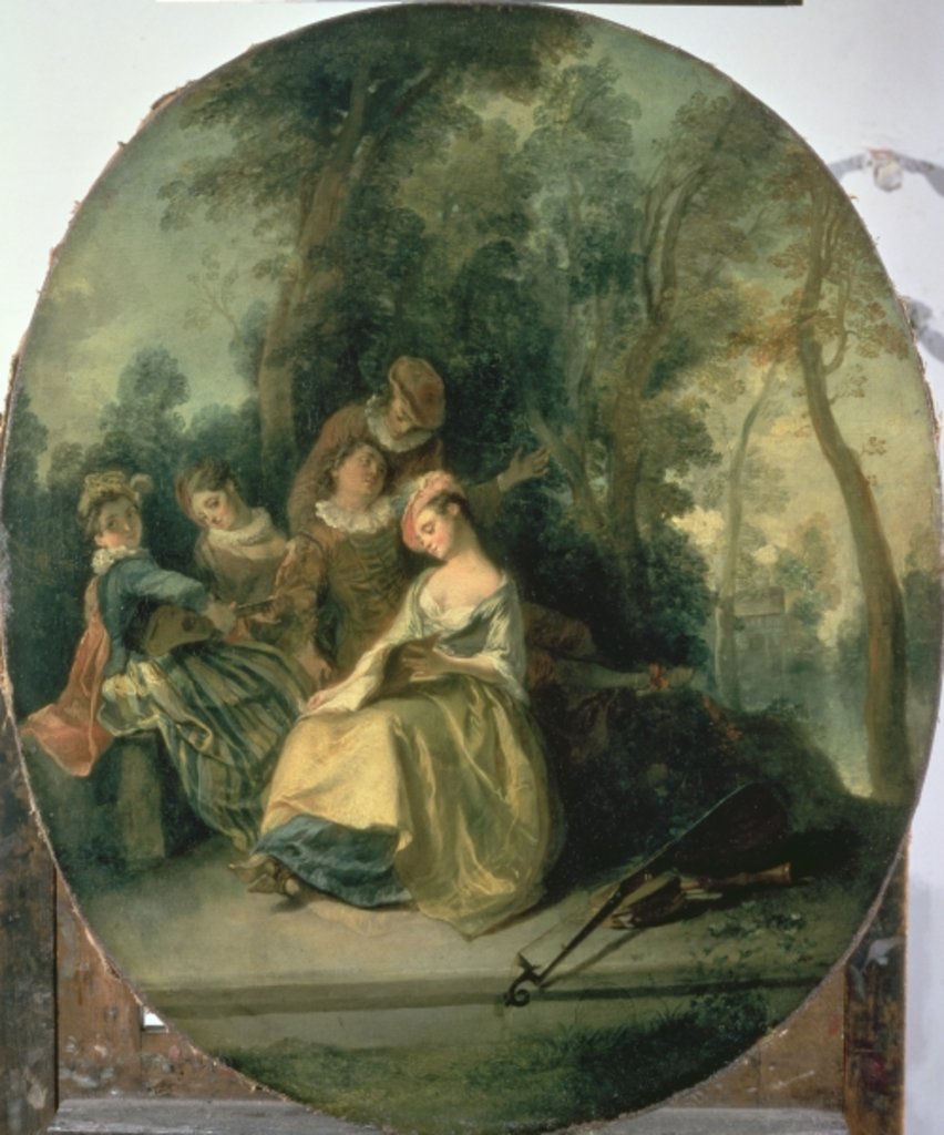 Detail of Concert in the Park, 1725 by Nicolas Lancret