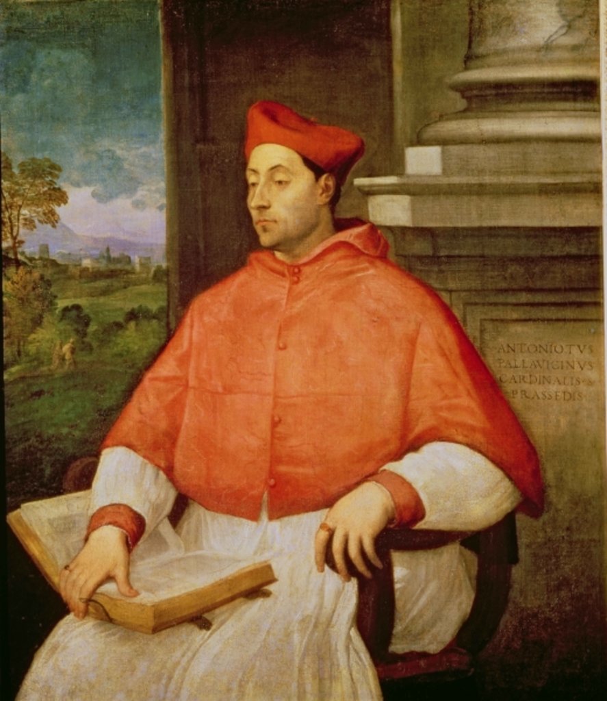 Detail of Portrait of Cardinal A. Pallavicini, 1512 by Sebastiano del Piombo