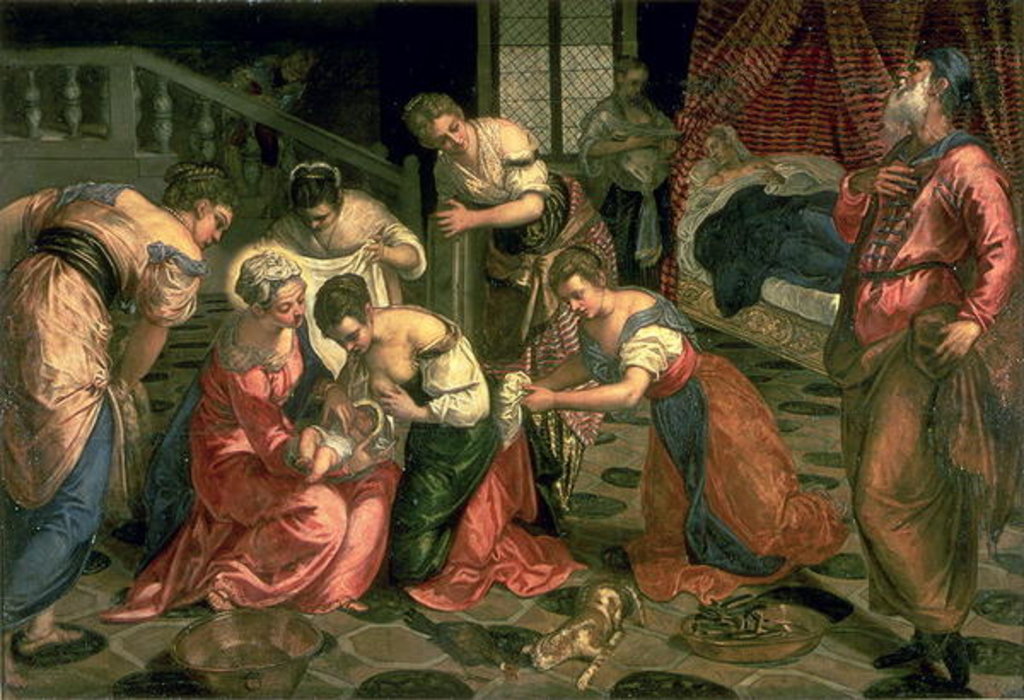 Detail of The Birth of St. John the Baptist, 1550-59 by Jacopo Robusti Tintoretto