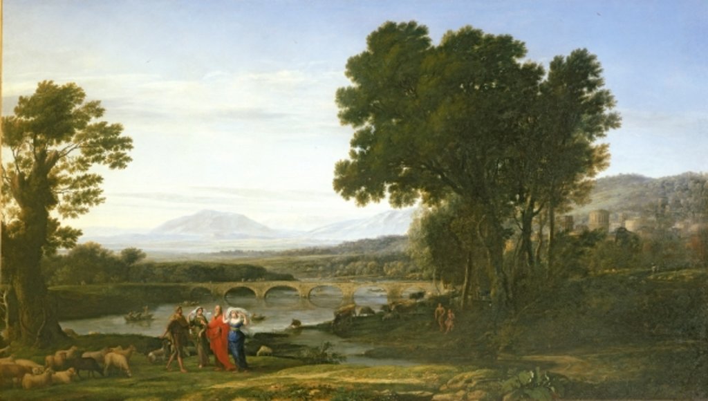 Detail of Landscape with Jacob and Laban and Laban's Daughters, 1654 by Claude Lorrain