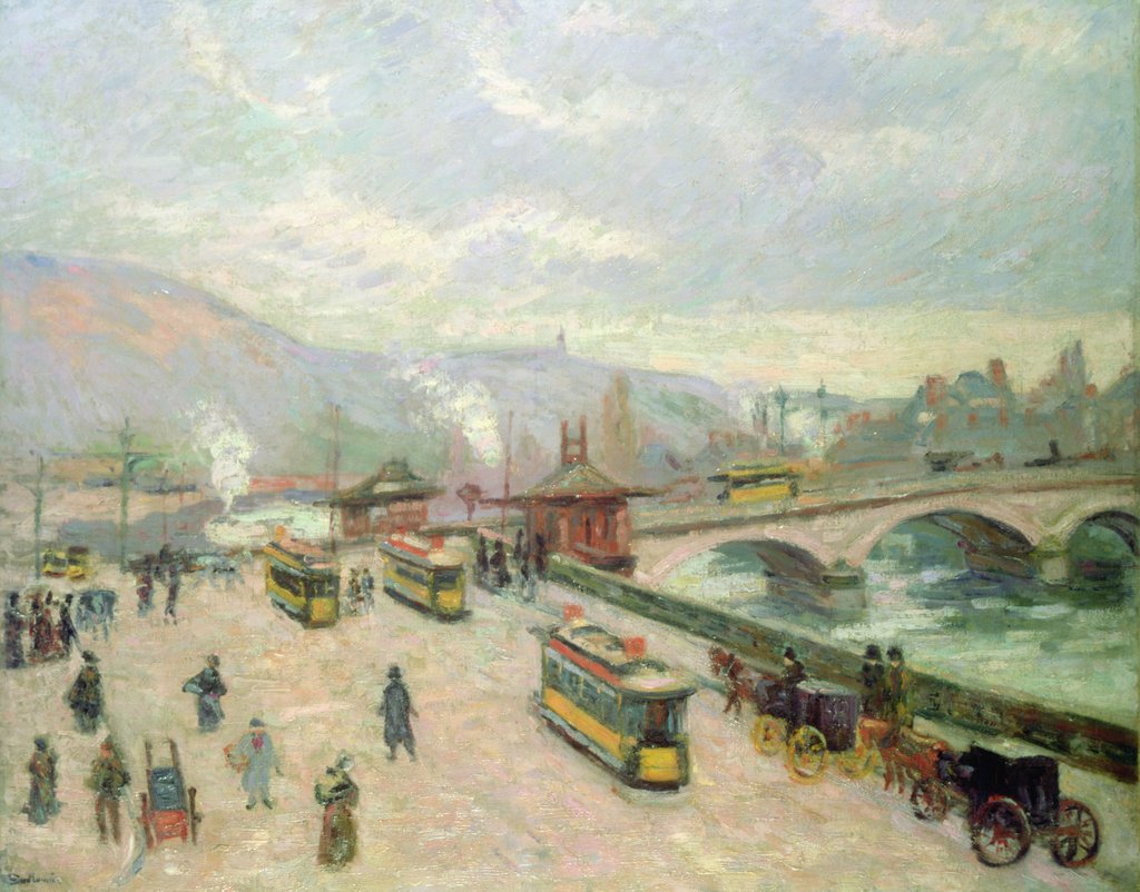 Detail of The Pont Corneille at Rouen, 1898 by Jean Baptiste Armand Guillaumin