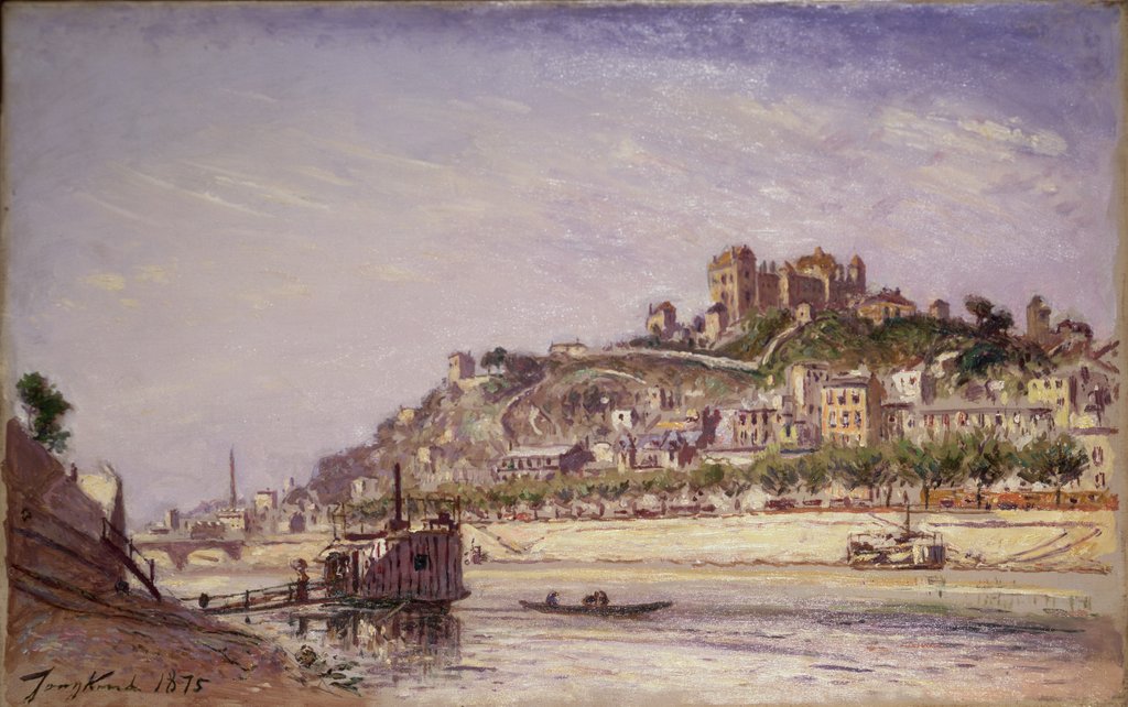 Detail of The Saone at Lyons, 1875 by Johan-Barthold Jongkind