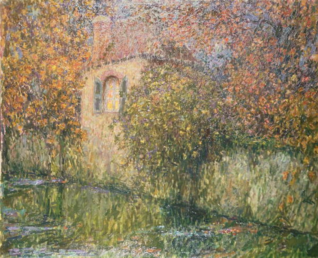 Detail of The House by the River by Henri Eugene Augustin Le Sidaner