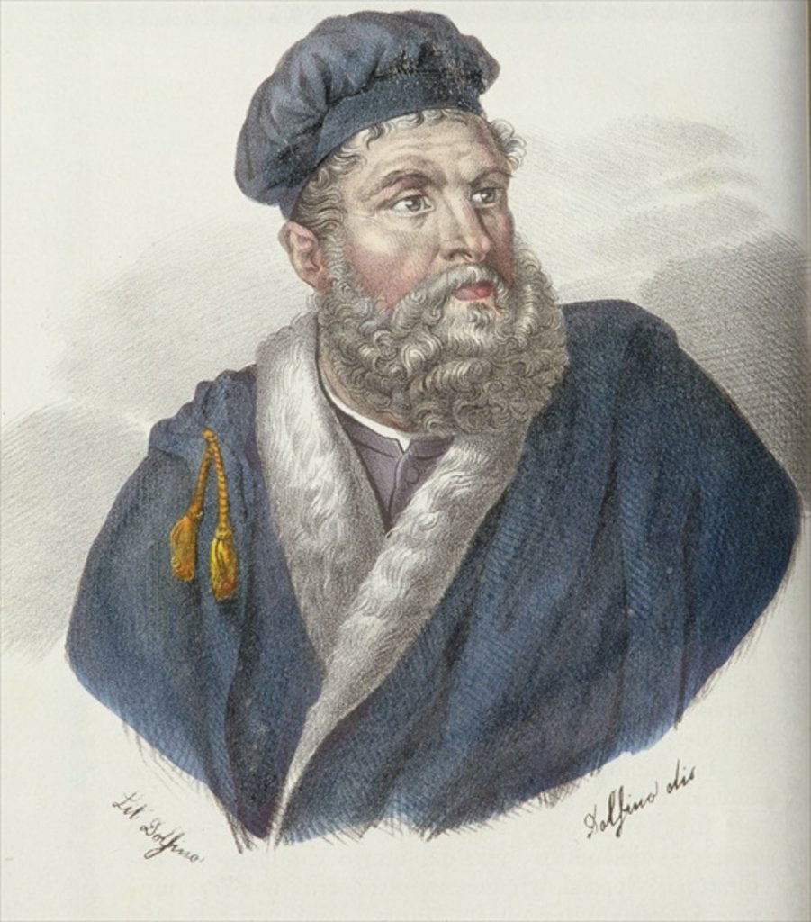 Detail of Portrait of Marco Polo, 1857 by Dolfino