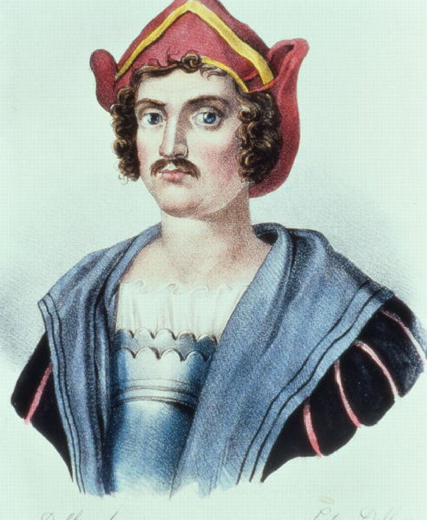 Detail of Portrait of Christopher Columbus by Dolfino by Anonymous