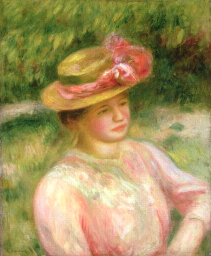 Detail of The Straw Hat, 1895 by Pierre Auguste Renoir