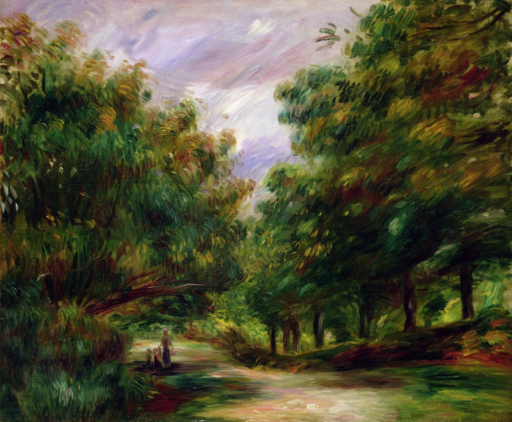 Detail of The road near Cagnes, 1905 by Pierre Auguste Renoir
