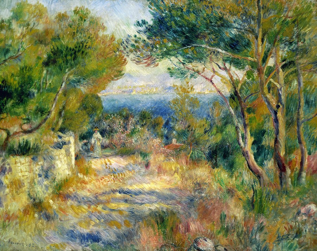 Detail of L'Estaque, 1882 by Pierre Auguste Renoir