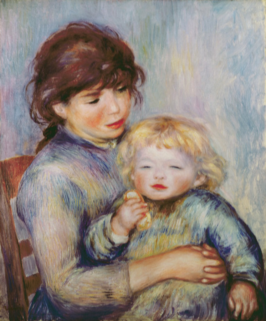 Detail of Maternity, or Child with a biscuit, 1887 by Pierre Auguste Renoir