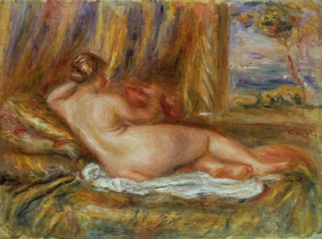 Detail of Reclining nude, 1914 by Pierre Auguste Renoir