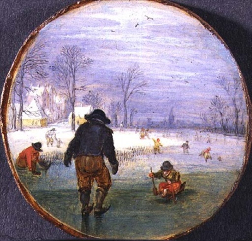 Detail of Skaters in a landscape by Adriaen Pietersz. van de Venne
