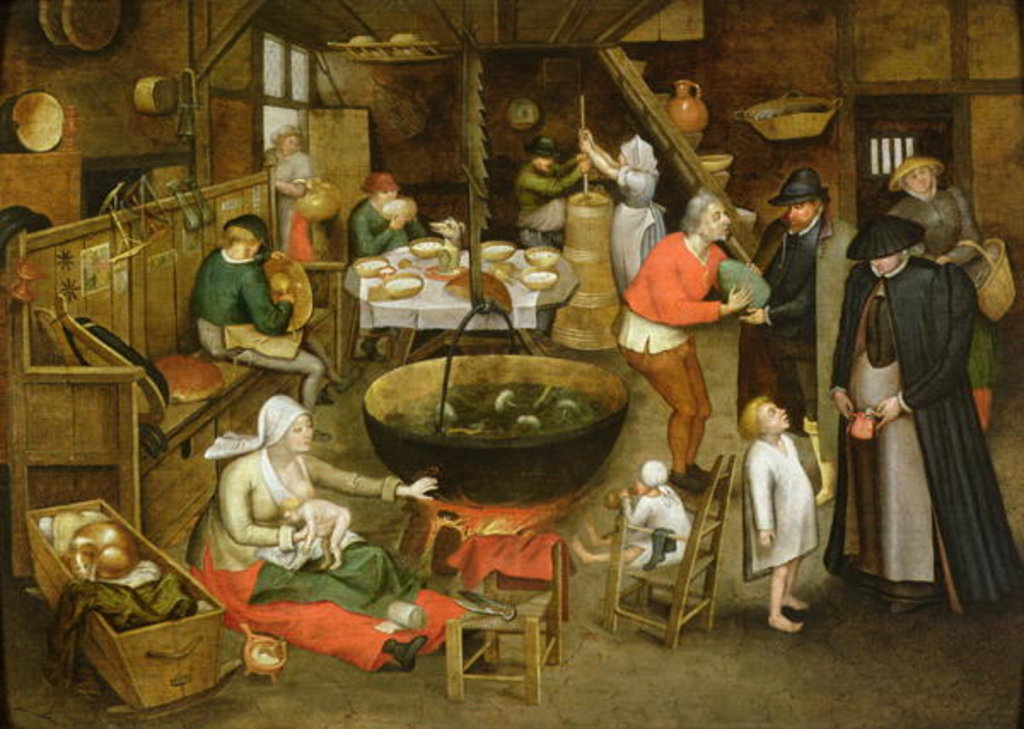 Detail of The Visit to the Farm by Pieter the Younger Brueghel