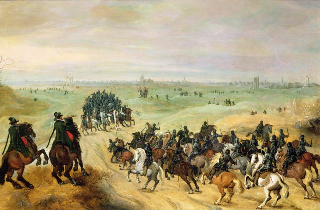 Detail of The Confrontation, 1600 by Sebastian Vrancx