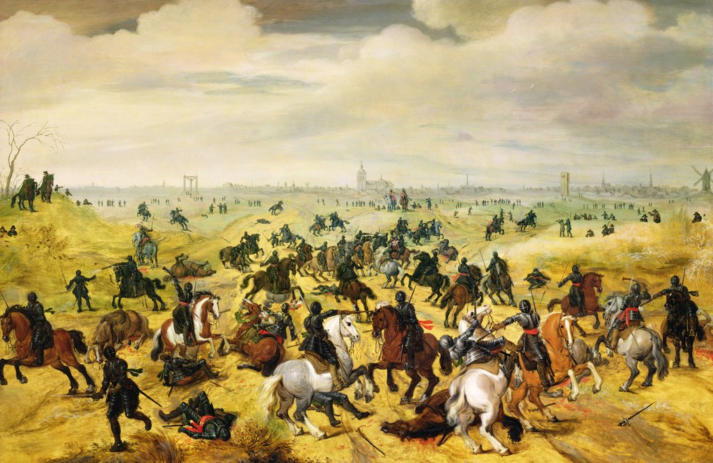 Detail of The Battle of Leckerbeetje, 1600 by Sebastian Vrancx