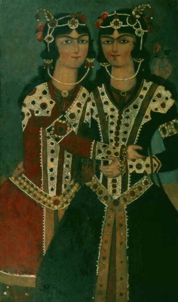 Detail of Portrait of Twins by Iranian School