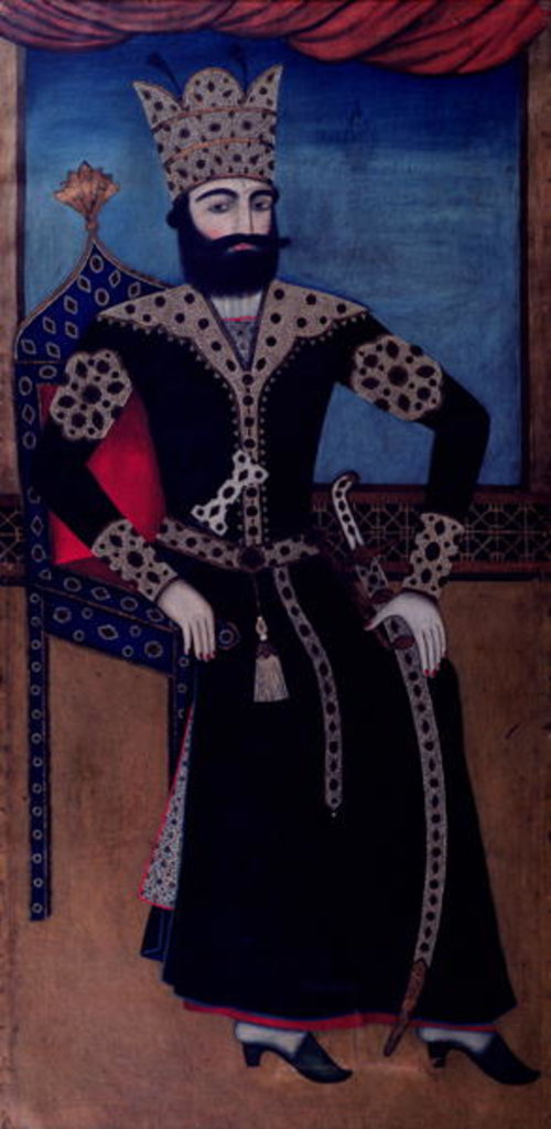 Detail of Portrait of Fath-Ali, Shah of Iran, by Iranian School