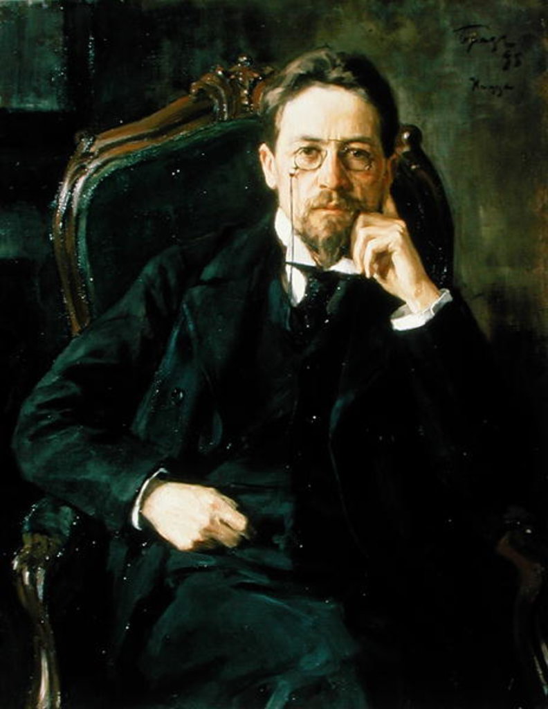 Detail of Anton Pavlovich Chekhov, 1898 by Osip Emmanuilovich Braz