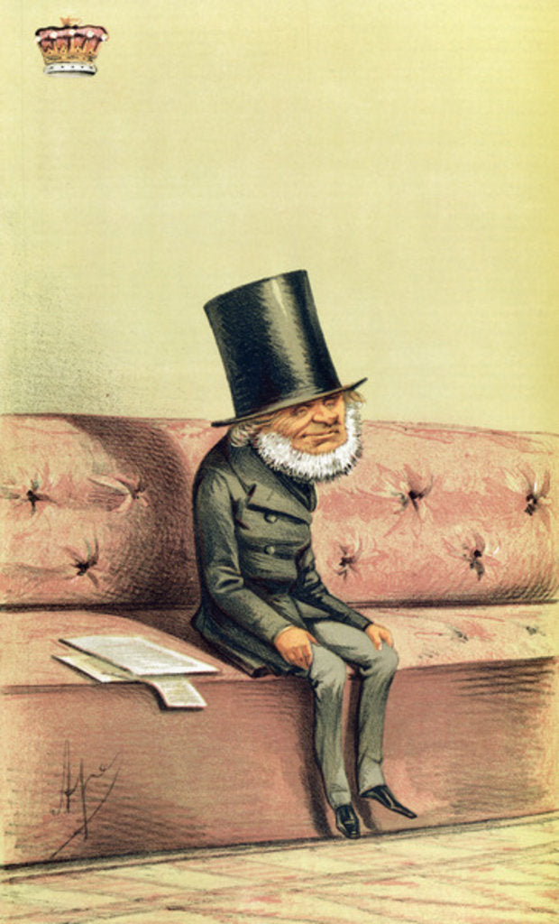 Detail of Lord John Russell cartoon from Vanity Fair, 1869 by English School