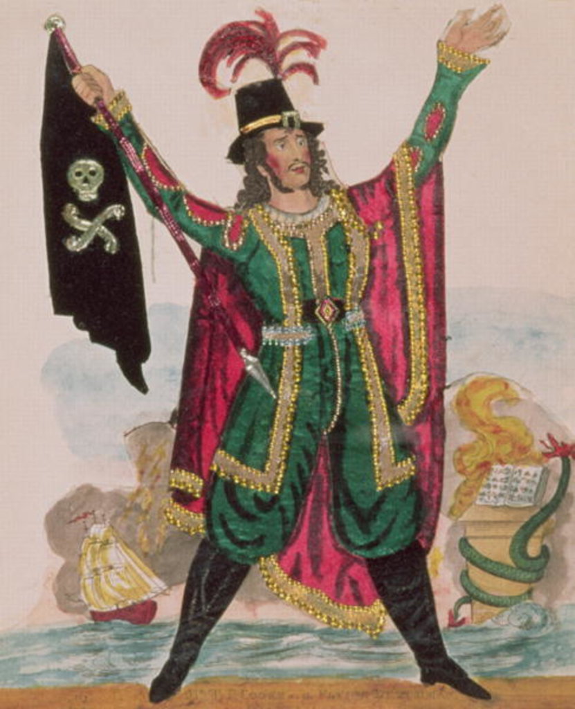 Detail of Mr.T.P.Cooke in the role of the Flying Dutchman by English School