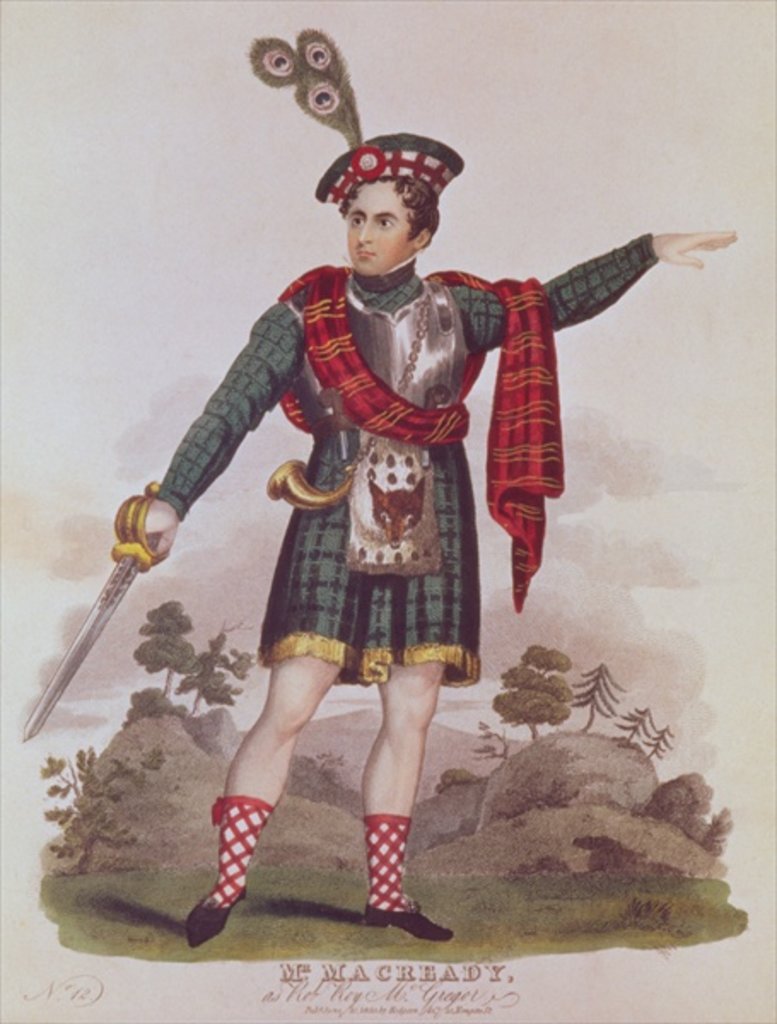 Detail of Mr. Macready in the role of Rob Roy Macgregor by English School