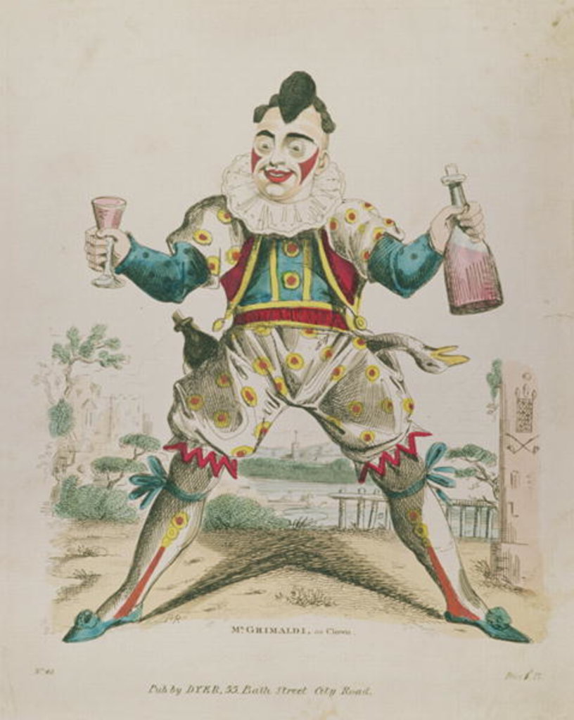 Detail of Mr. Grimaldi as Clown by English School