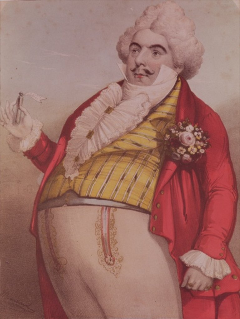 Detail of Signor Lablache as Dr. Dulcamara, the quack doctor in the opera 'The Elixir of Love' by Gaetano Donizetti by English School