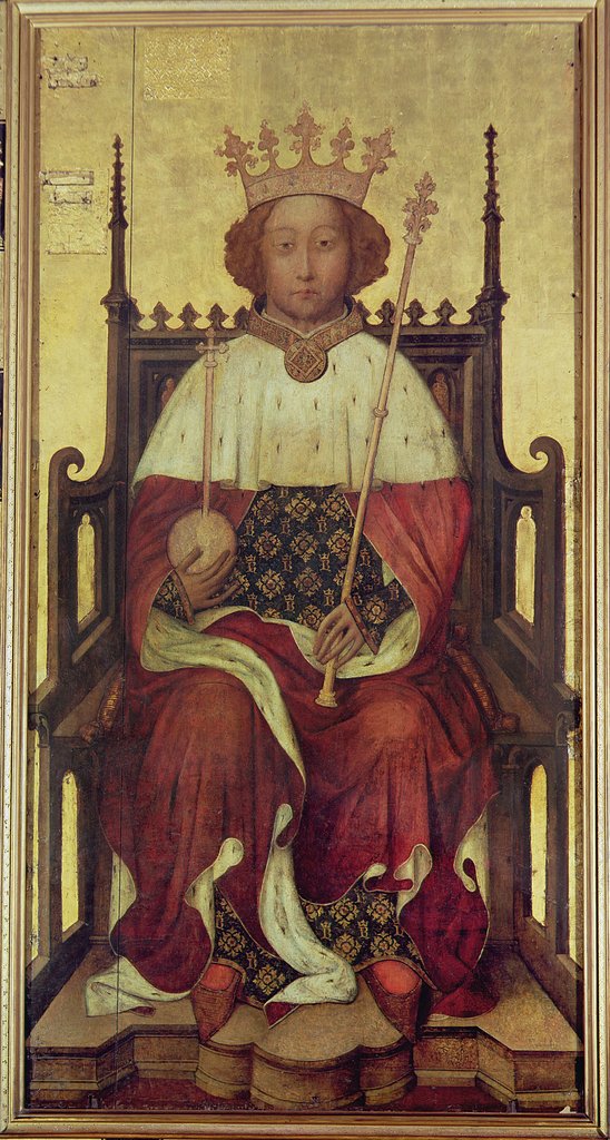 Detail of Portrait of Richard II 'The Westminster Portrait', 1390s by English School