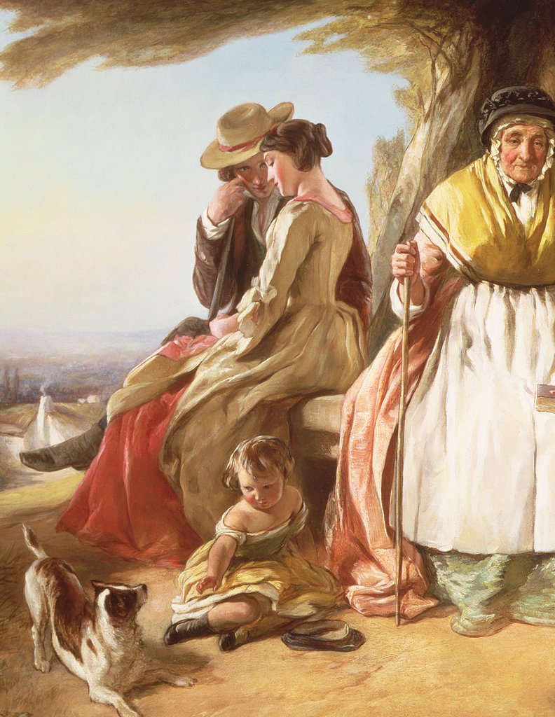 Detail of Youth and Age by John Callcott Horsley