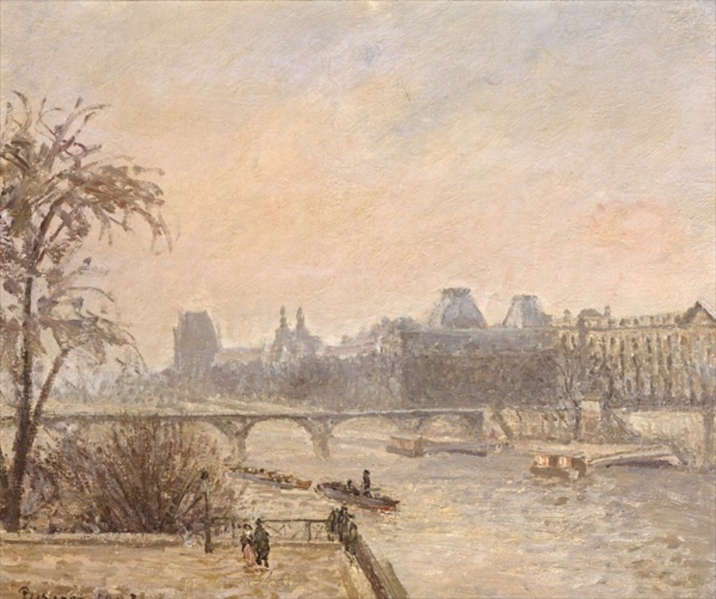 Detail of The Seine and the Louvre, 1903 by Camille Pissarro
