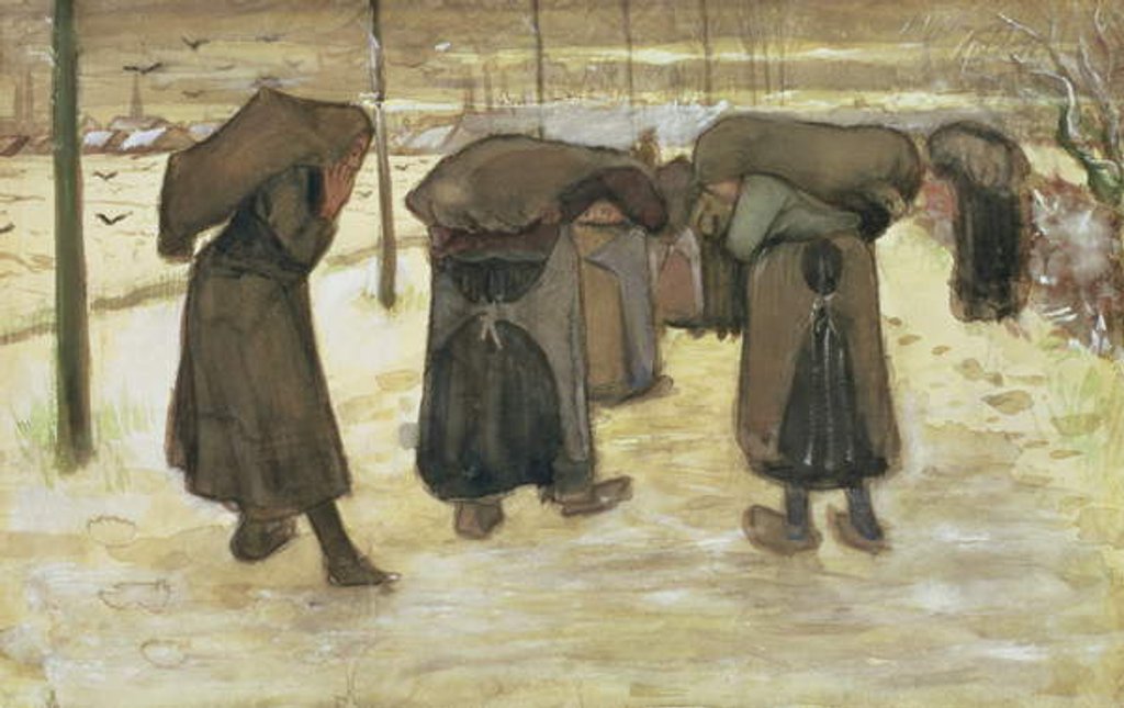 Detail of Miners' wives carrying sacks of coal, 1882 by Vincent van Gogh