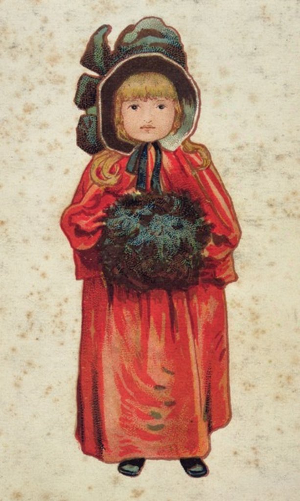 Detail of Girl with a muff, book illustration, late 19th or early 20th century by Anonymous Anonymous