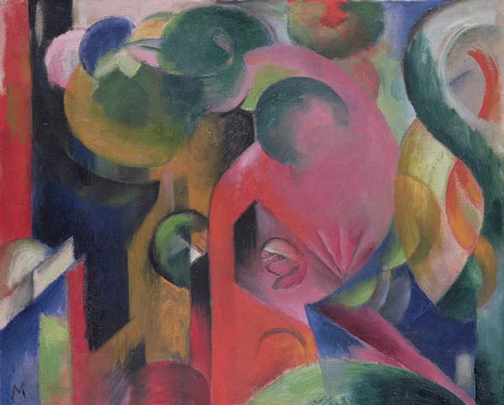 Detail of Broken Forms by Franz Marc