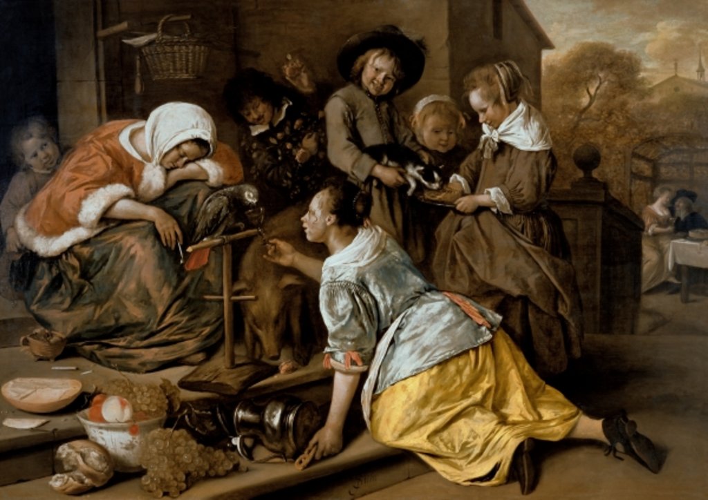 Detail of The Effects of Intemperance, c.1663-65 by Jan Havicksz. Steen