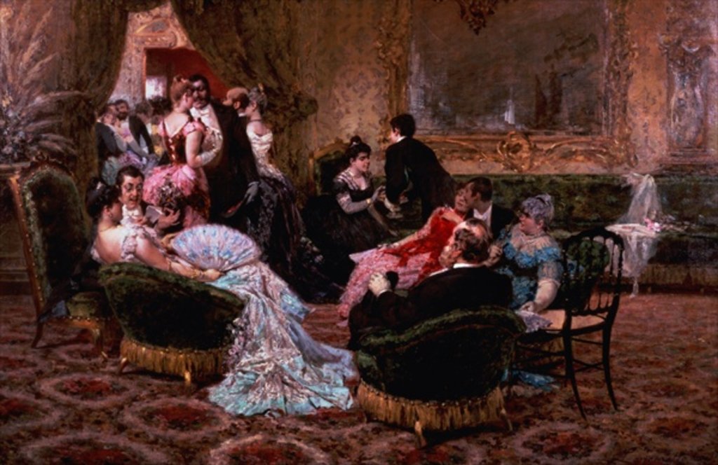 Detail of An Entertaining Evening by Egisto Lancerotto